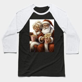 Santa Claus and his Mrs. Claus on white background Baseball T-Shirt